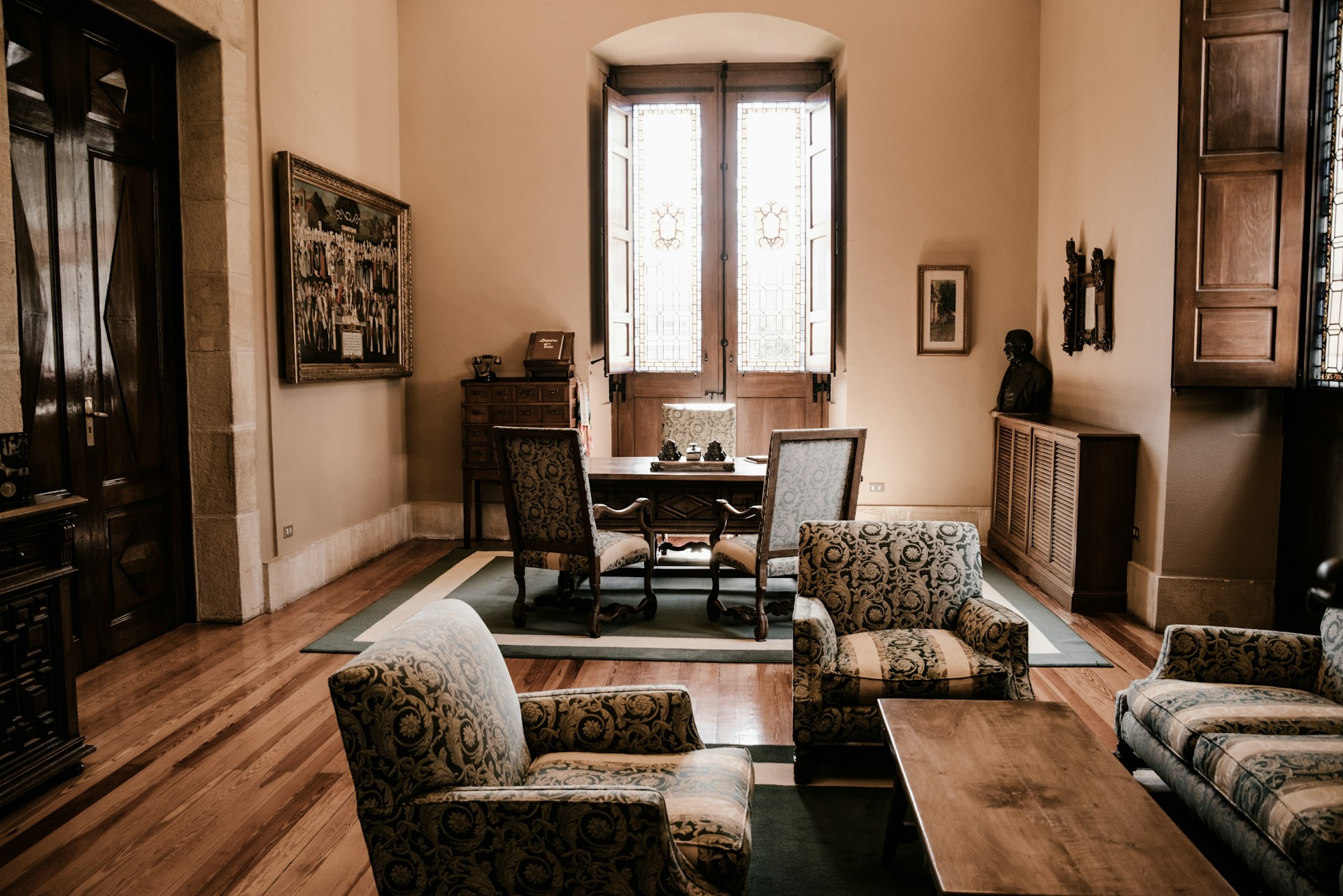A wooden beige interior with quality materials.
